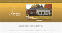 Desktop Screenshot of gresserfuneralhome.com